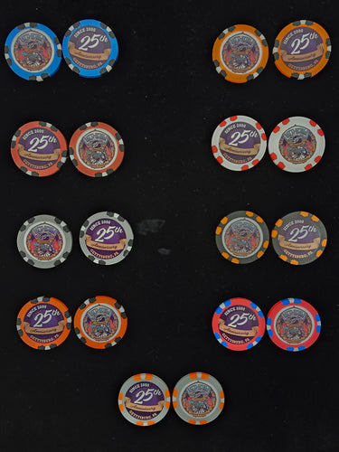 Battlefield Harley-Davidson® 25th Anniversary picture poker chips   CPC2025