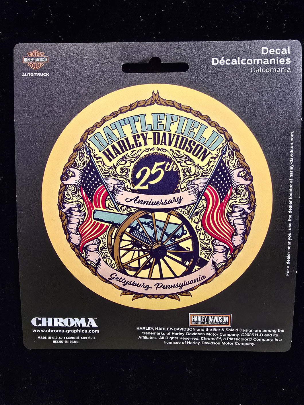 Battlefield Harley-Davidson® Custom 25th Anniversary Decal   HD14330