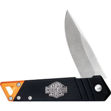 Load image into Gallery viewer, Harley Davidson Tec X  Knife Black/Orange Handles   52272