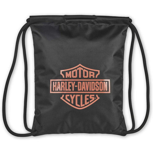 Harley-Davidson® Logo  Polyester Quick-Draw Backpack Black/Rust  98667