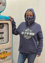 Load image into Gallery viewer, Battlefield Harley-Davidson® Unisex Bandana Hoodie Blue   3002810-MDIN
