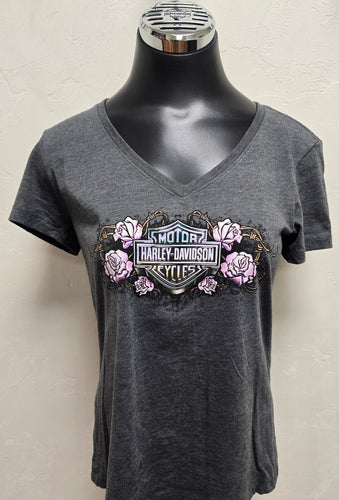 Battlefield Harley-Davidson® Ladies Barbed Roses Cuff S/S   3002255-CHAH