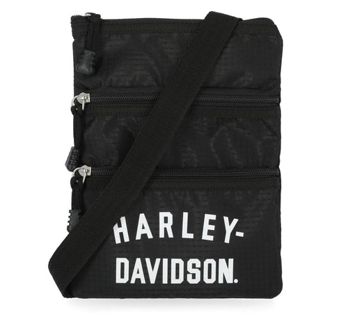 Harley-Davidson® Women's Black Ripstop Crossbody Bag/Sling Bag MHW077/08