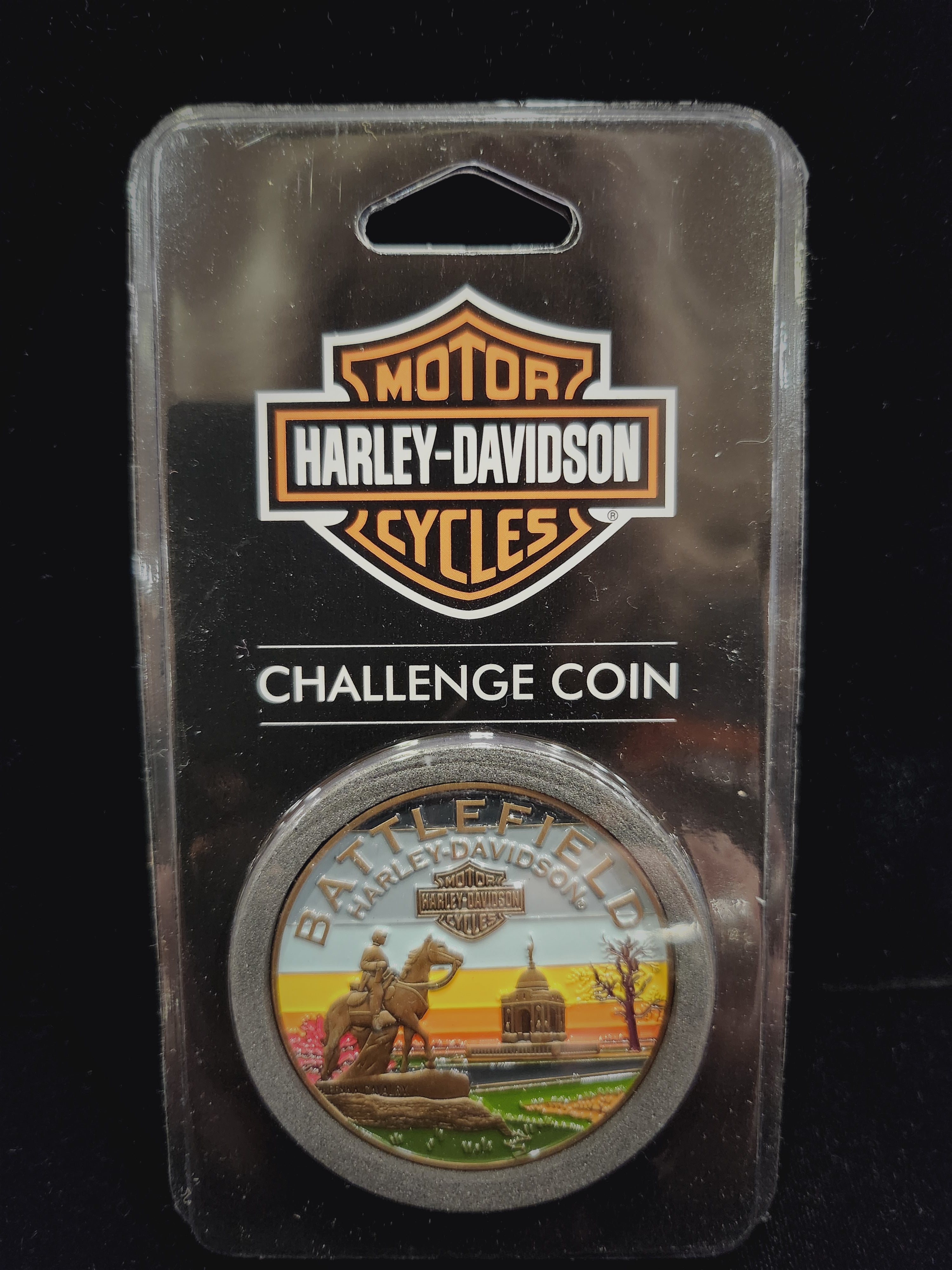 Harley-Davidson Wounded Warrior Project Challenge Coin - Moneta Ottone 4,4 Cm - 8003425