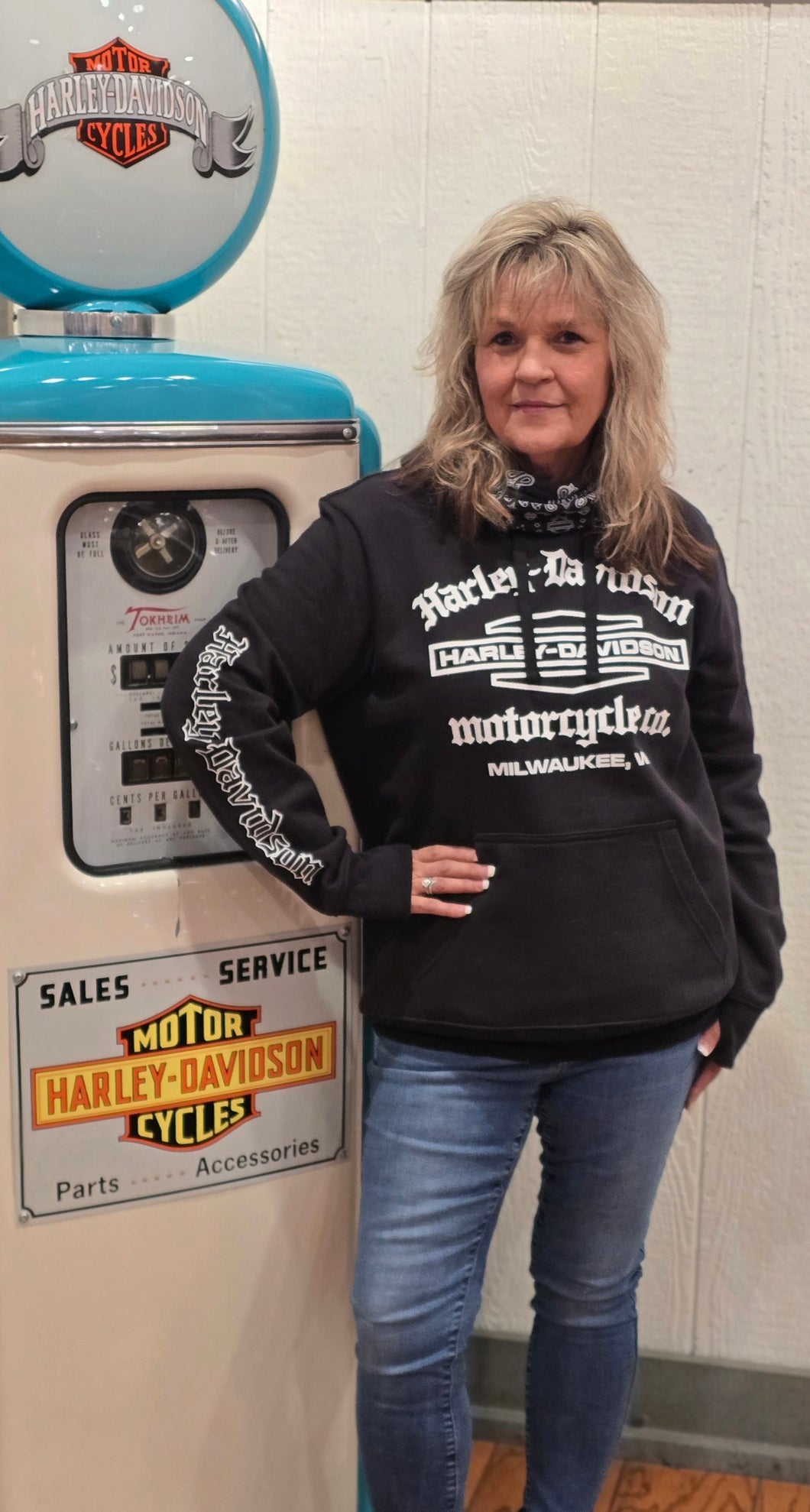 Battlefield Harley-Davidson® Unisex Bandana Hoodie Black   3002808-CBLK