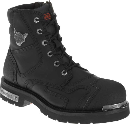 Harley-Davidson® Men's Stealth Motorcycle Boots. Patch Lace Black, D91642