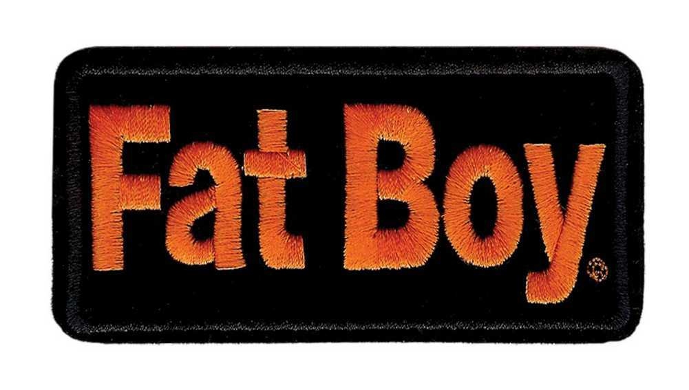Harley-Davidson® FatBoy Emblem, Black & Orange, 8014551