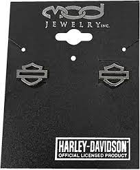 Harley-Davidson Women's Bar & Shield Outline Earrings HDE0193