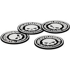 Harley-Davidson® Willie G Skull rubber coaster set    Hdl-18522