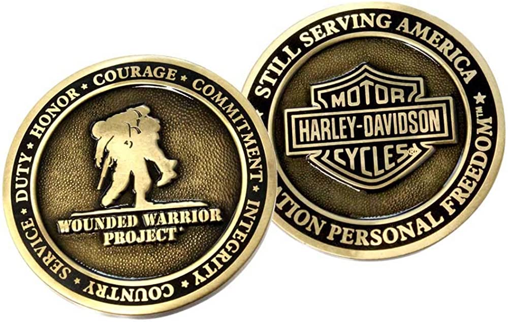 Harley-Davidson Bar & Shield Wounded Warrior Project Challenge Coin 8003425